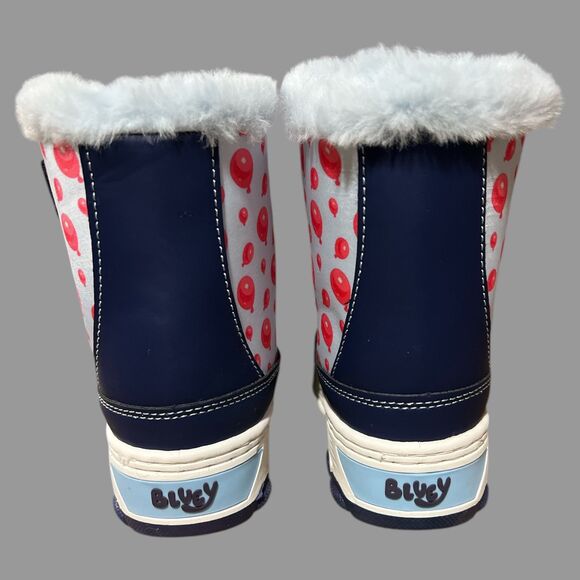 Bluey Snow Boots Toddler Size 10 Disney Bingo Blue Pink Balloons NEW - Picture 6 of 9
